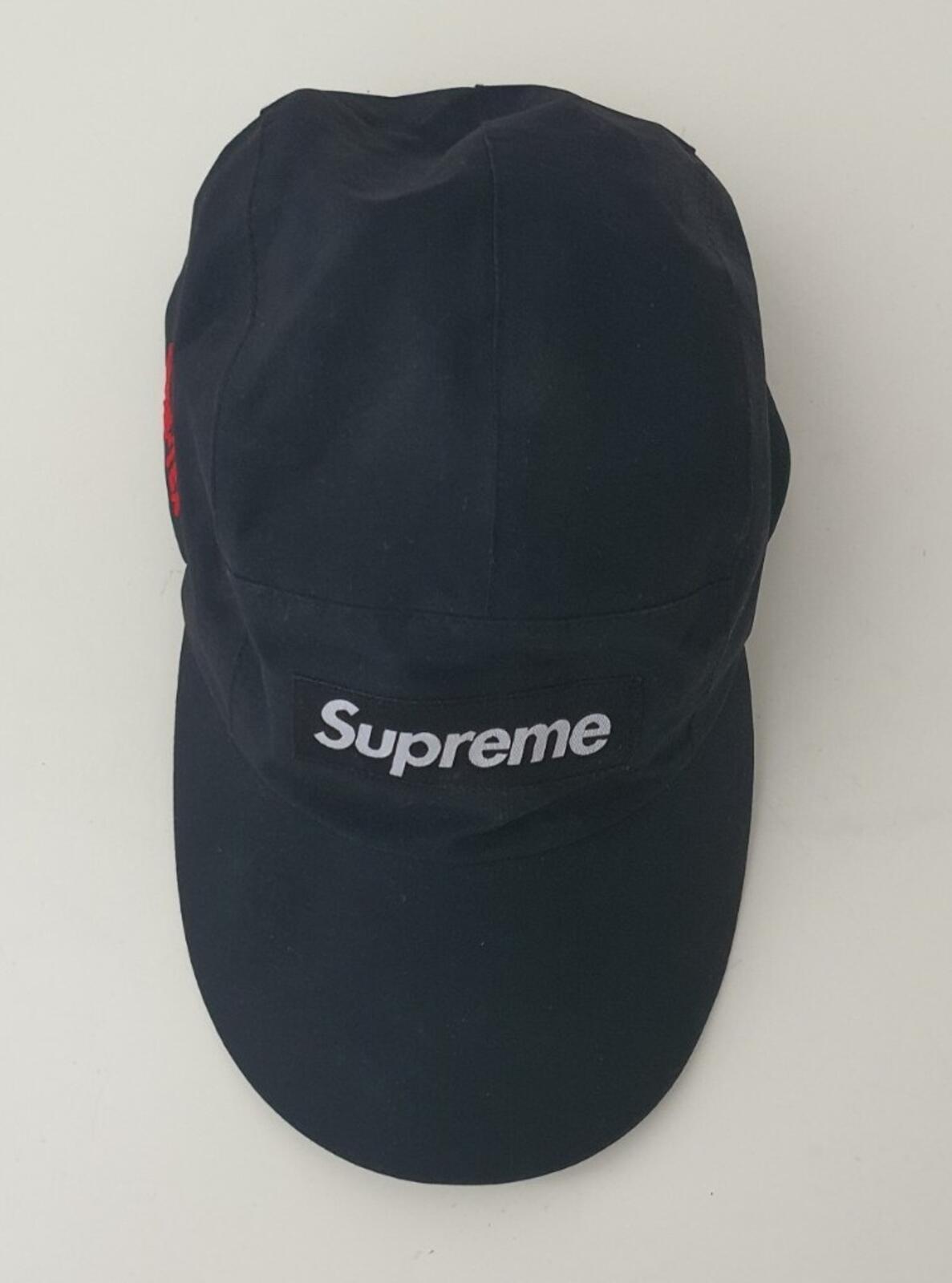 SS20 Supreme GORE-TEX Long Bill Camp Cap Hut schwarz wasserdicht Box Logo Größe M/L