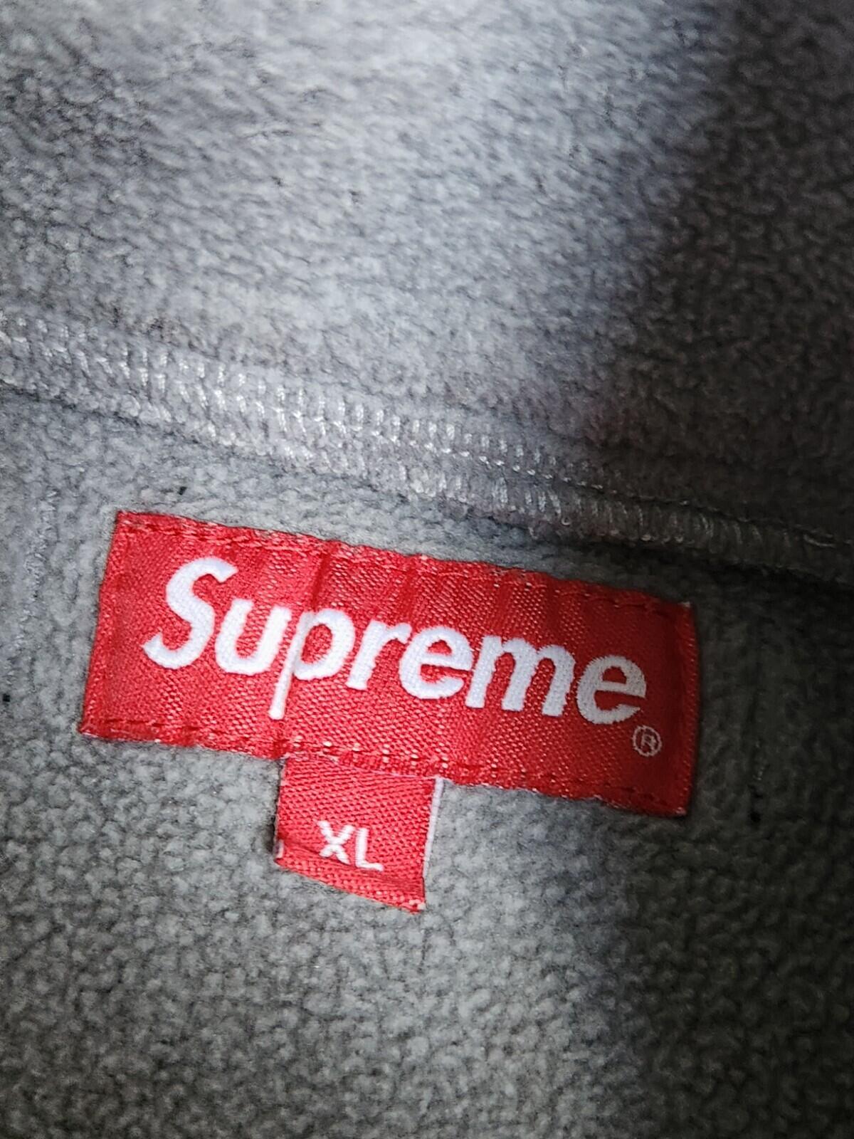FW15 Supreme Polartec vest Size XL Grey Gilet Fleece