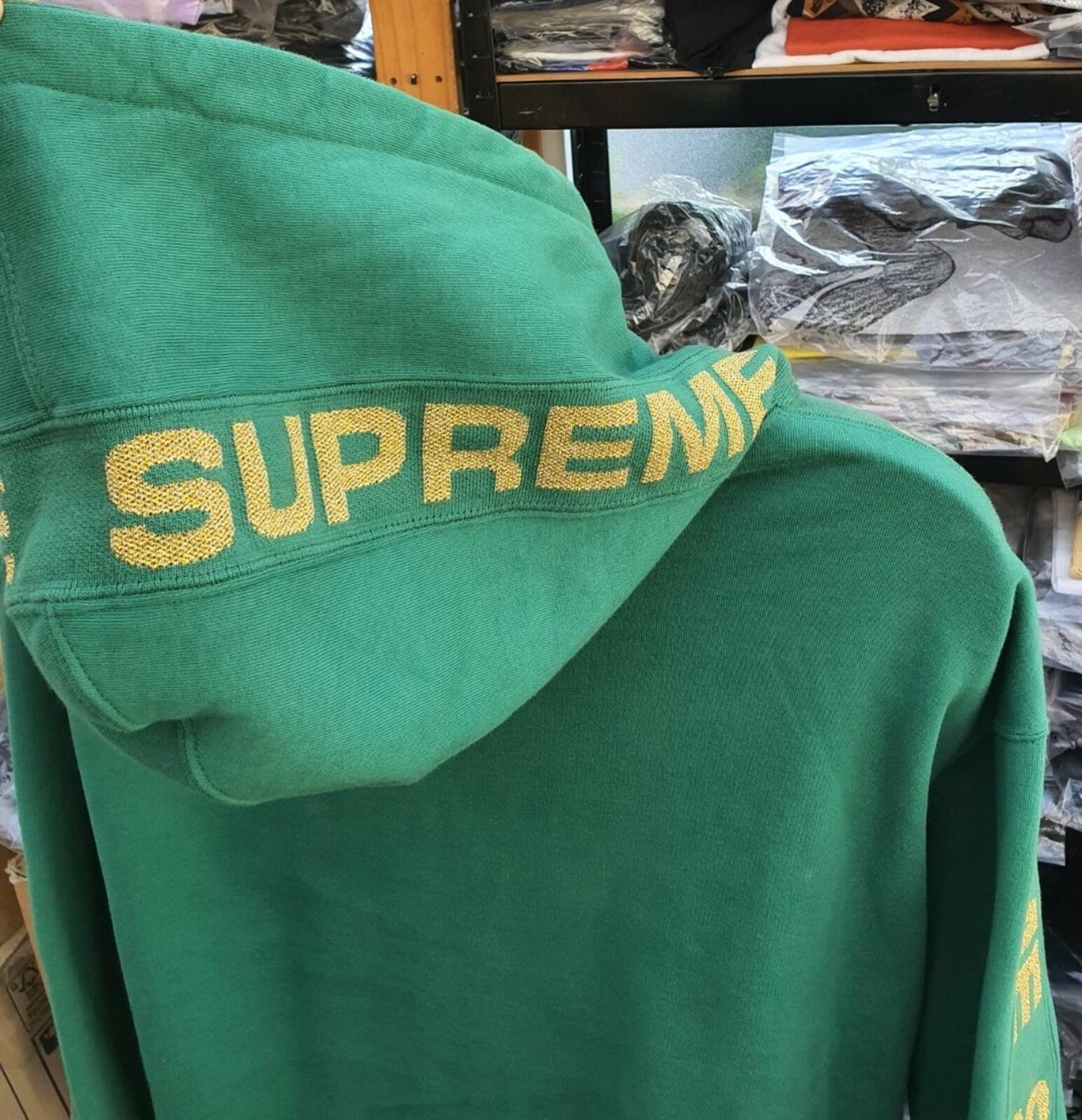 SS20 Supreme Metallic Rib Hooded Sweatshirt Size XL