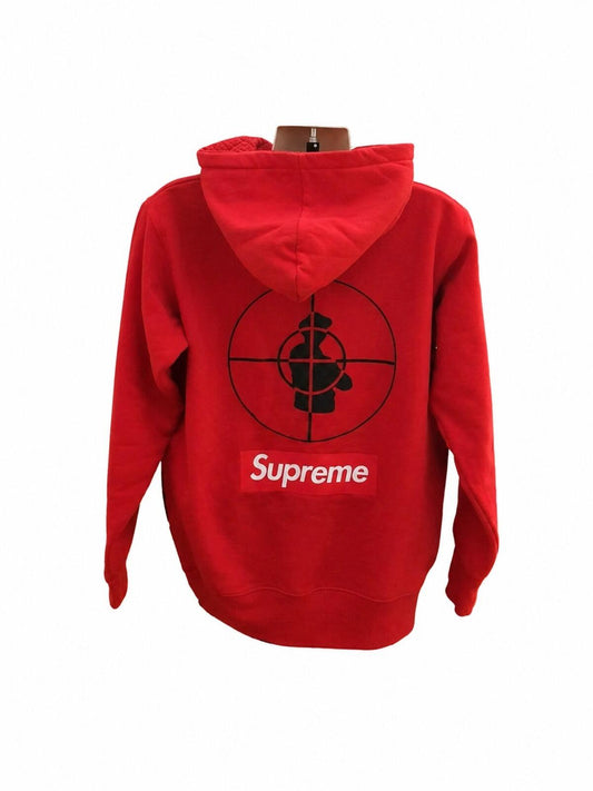 FW06 Supreme x Public Enemy Full Zip Hooded Sweatshirt Red Size L