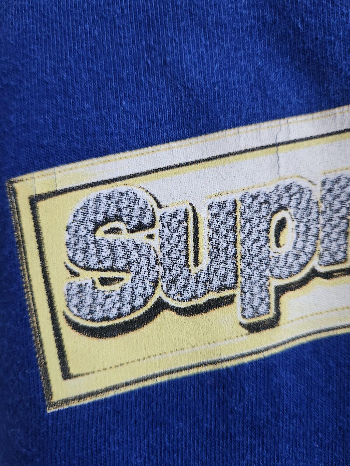 SS13 Supreme Bling Box Logo Tee blue T-shirt L large Royal Vintage 2013 USA made