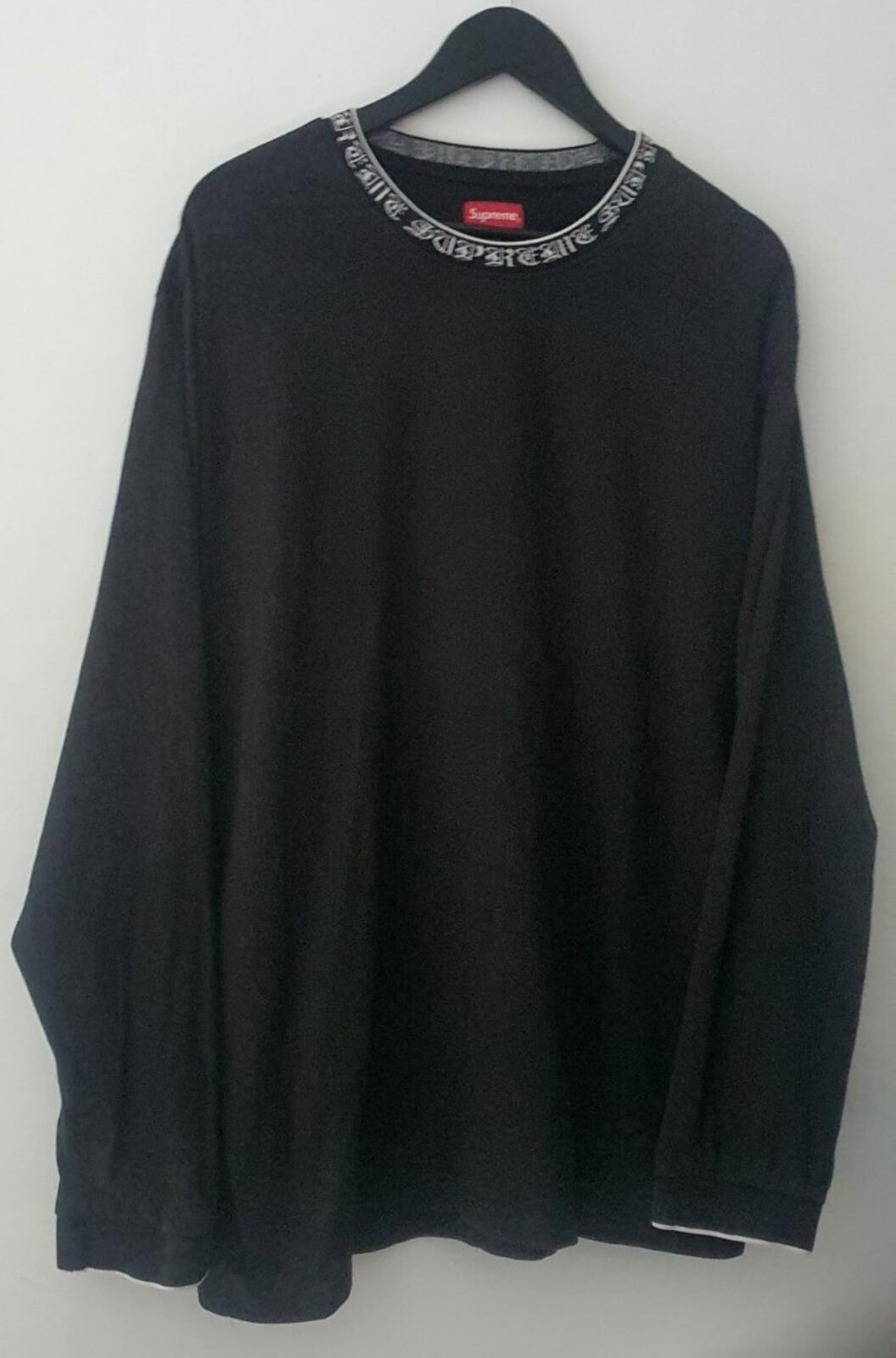 SS21 Supreme Old English Collar Logo L/S te size XL longsleeve t-shirt top