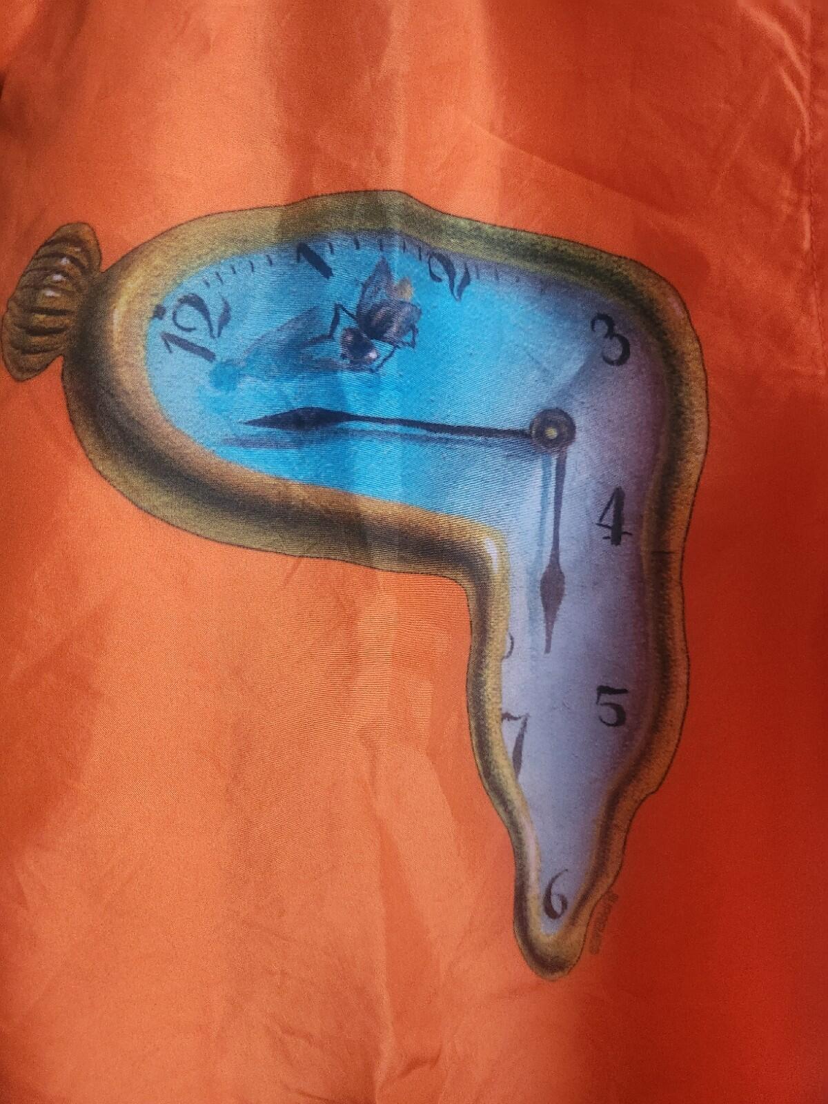 SS19 Supreme The Persistence of Memory Silk S/S Shirt M Orange Salvador Dali