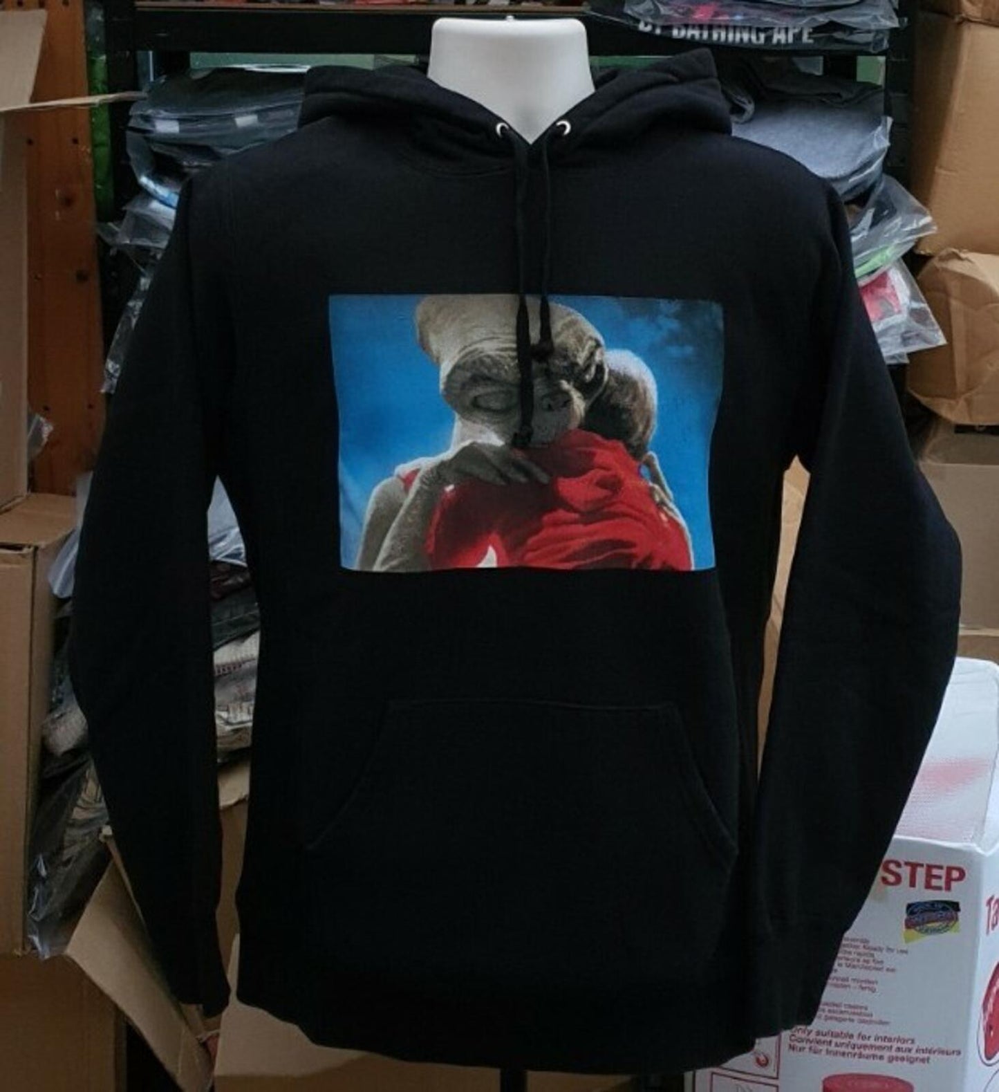 FW15 Supreme E.T Hooded Sweatshirt Black Size M