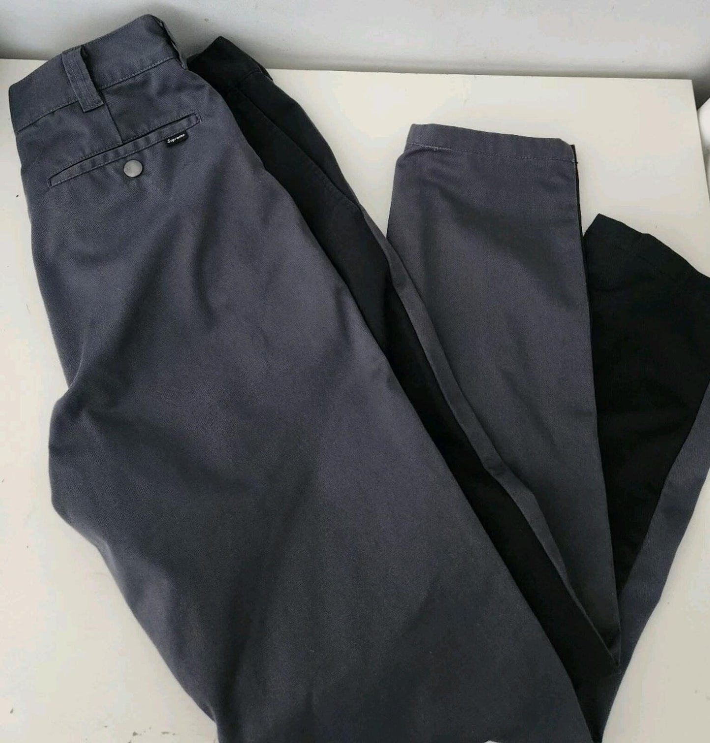SS17 Supreme Split Work Pant size 30 W30 L30 zip up trousers pants Grey Black S