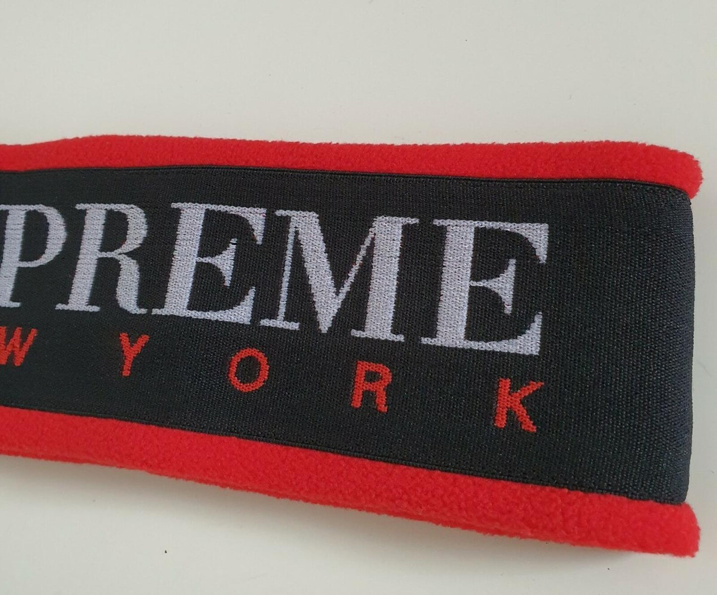 FW16 Supreme New York Fleece Red Headband Accessory