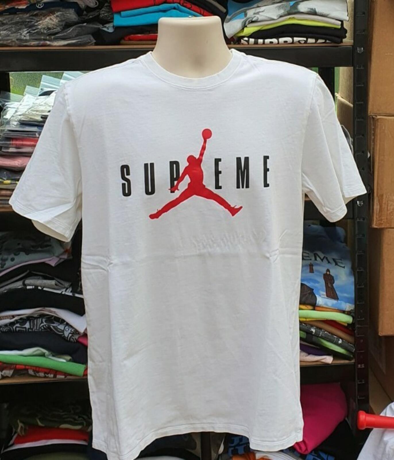 FW15 Supreme x Jordan Jumpman Tee White Size L