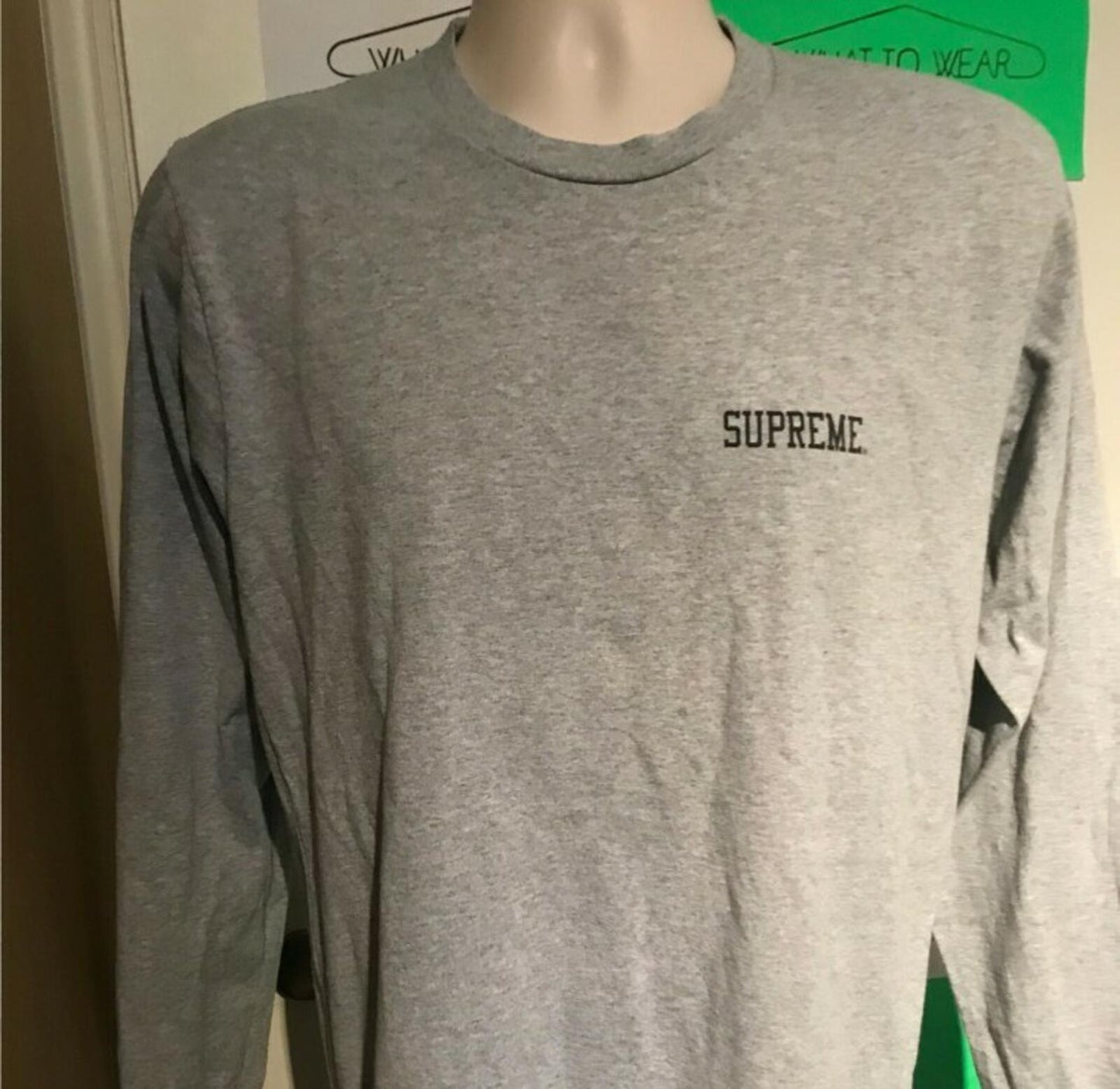 FW16 Supreme Araki Orchid L/S Tee Grau Langarm Größe M T-Shirt