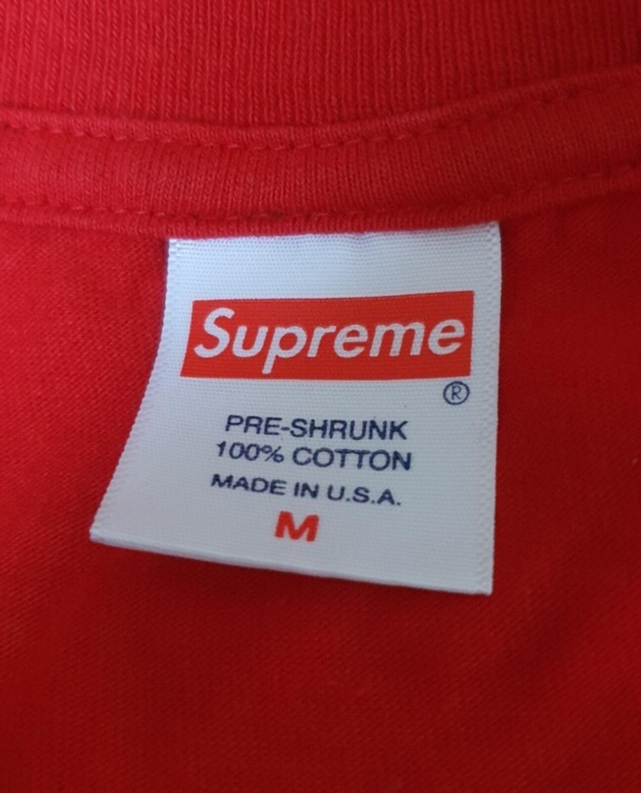 FW19 Supreme Bridge Tee Talla M Rojo Sane Smith