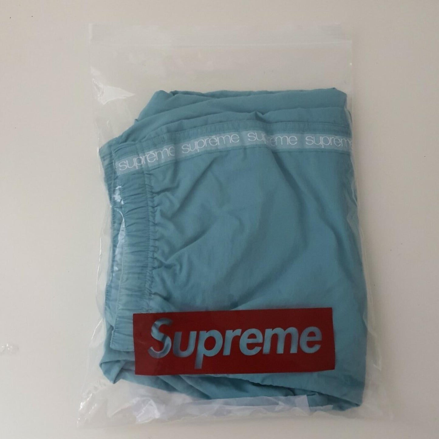 SS18 Supreme Tonal Taping Nylon Track Pant Pale Green Size L