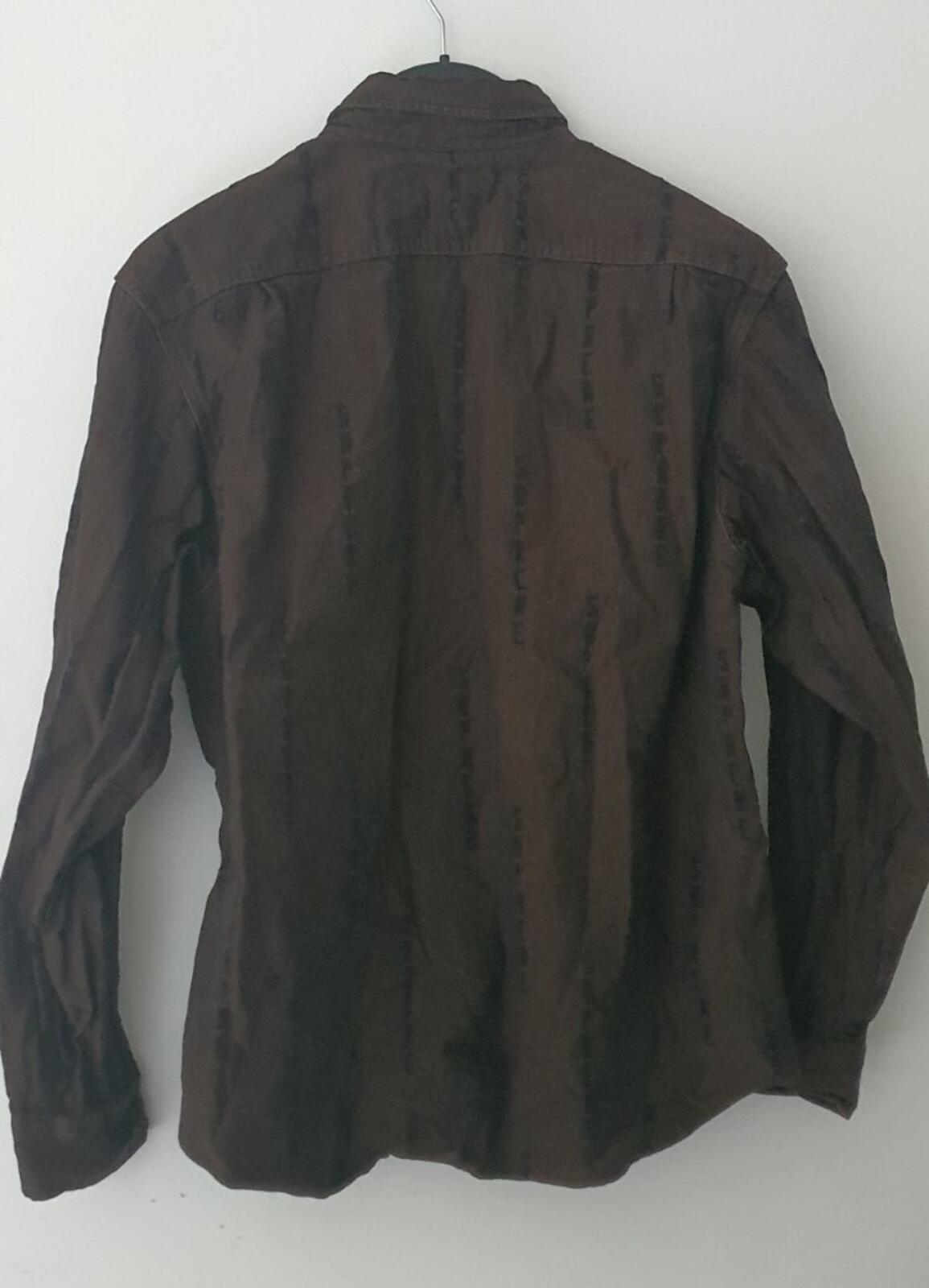 FW20 Supreme Stripe Logo Jacquard denim long sleeve L/S shirt L large