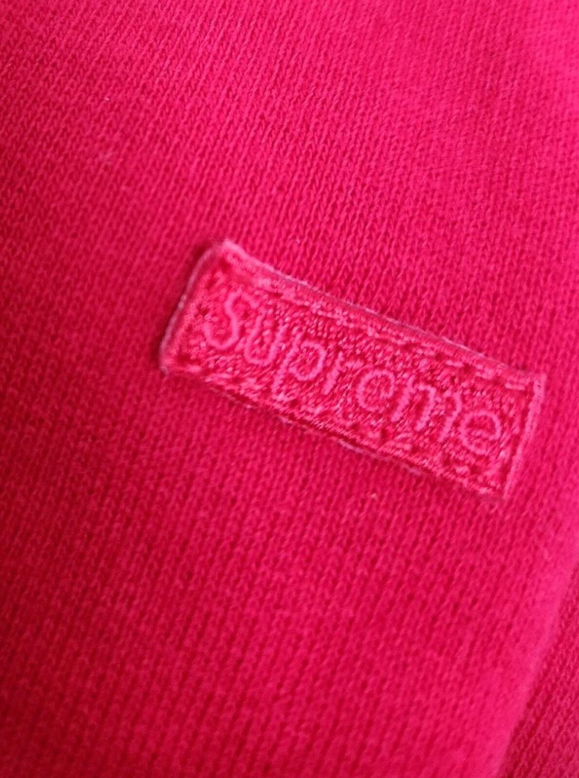SS17 Supreme Small Box Logo Zip Up hooded sweatshirt red hoodie L large tonal