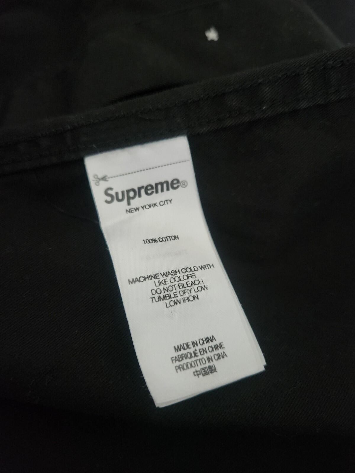 SS24 Supreme Small Box Black Shirt  Size M Medium Button Up Long Sleeve