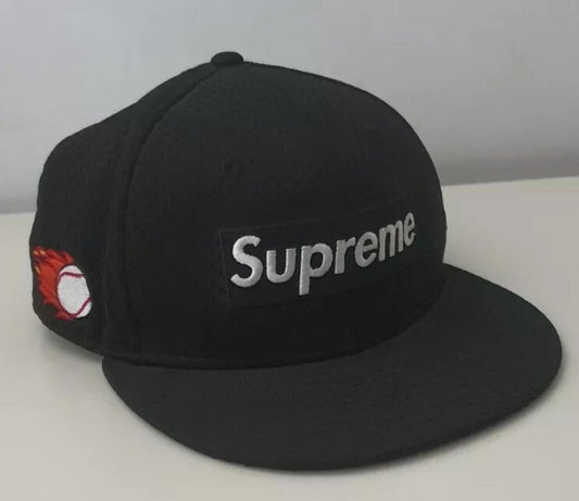 Gorra con logo Supreme Mesh Box SS18 New Era negra talla 7 1/8 (56,8cm)
