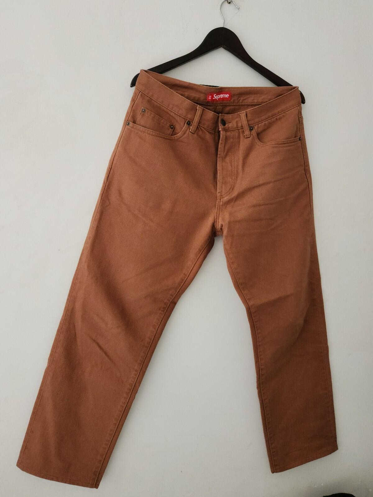 SS24 Supreme Regular Jean Brown Size 32 W32 L32