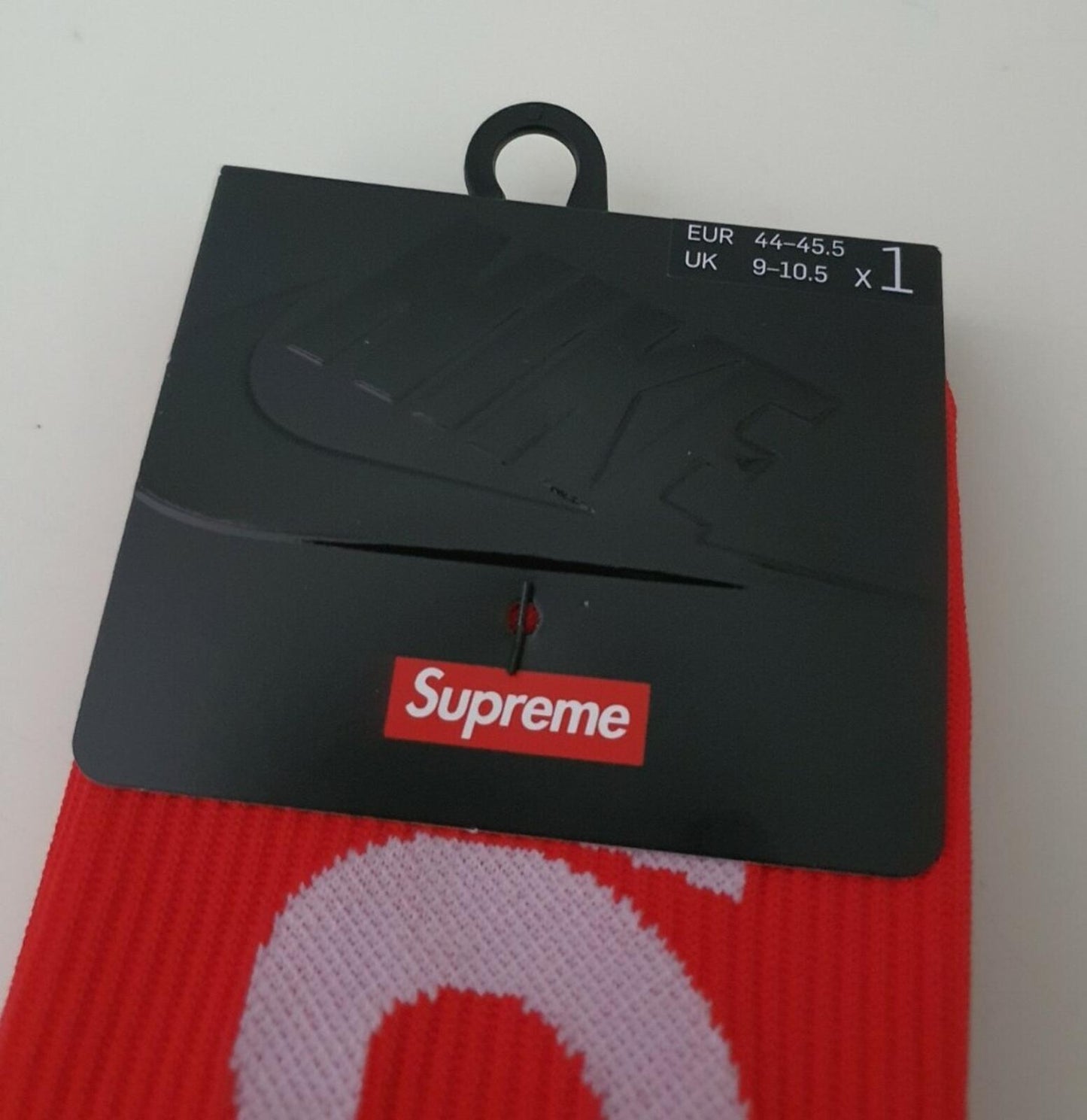 SS21 Supreme Nike Lightweight Crew Socks Size 4 EUR 44-45.5 UK 9-10.5 red 1 pack
