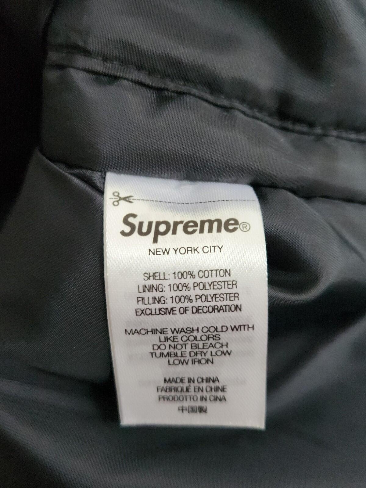 HW22 Supreme Brushed Twill Zip Jacke Größe S Klein Schwarz Twill Utility Herren