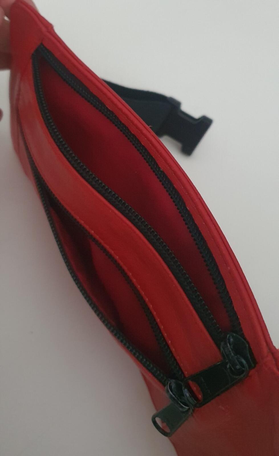 SS19 Supreme Leather Waist / Shoulder Pouch Bag Red