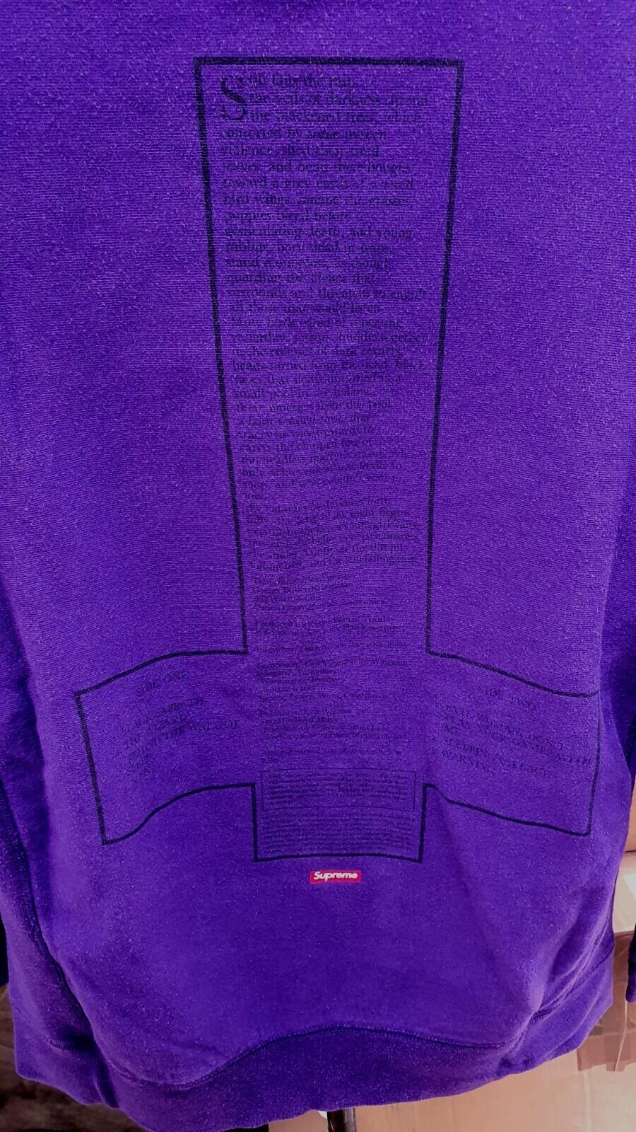 SS16 Supreme x Black Sabbath Hooded Sweatshirt Purple Size L