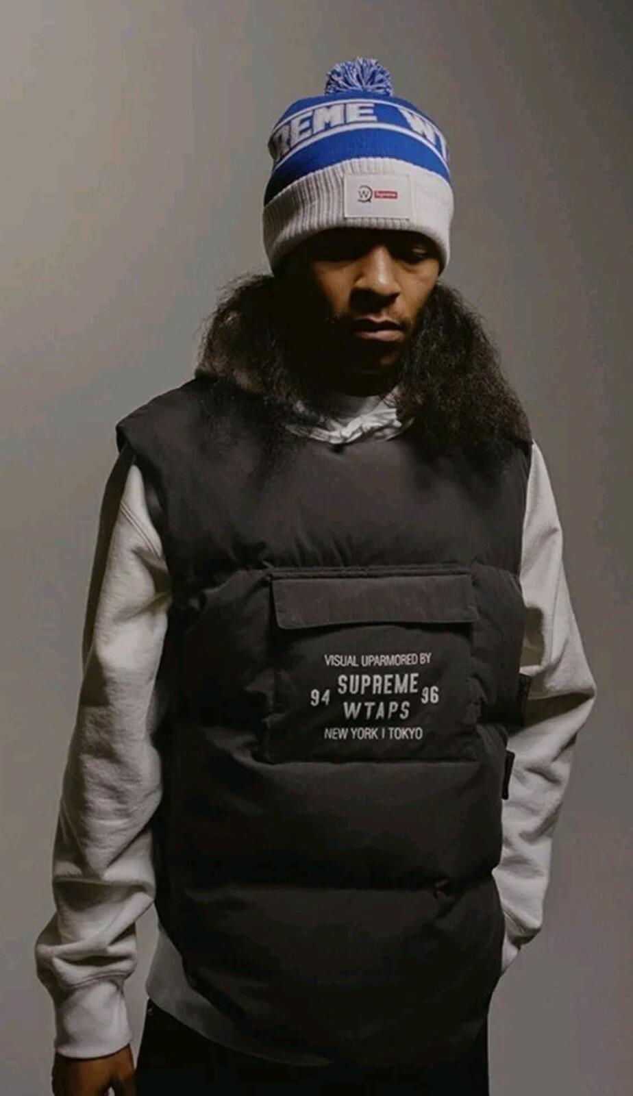 FW21 Supreme x WTAPS Tactical Down Vest Red Size L Water Resistant