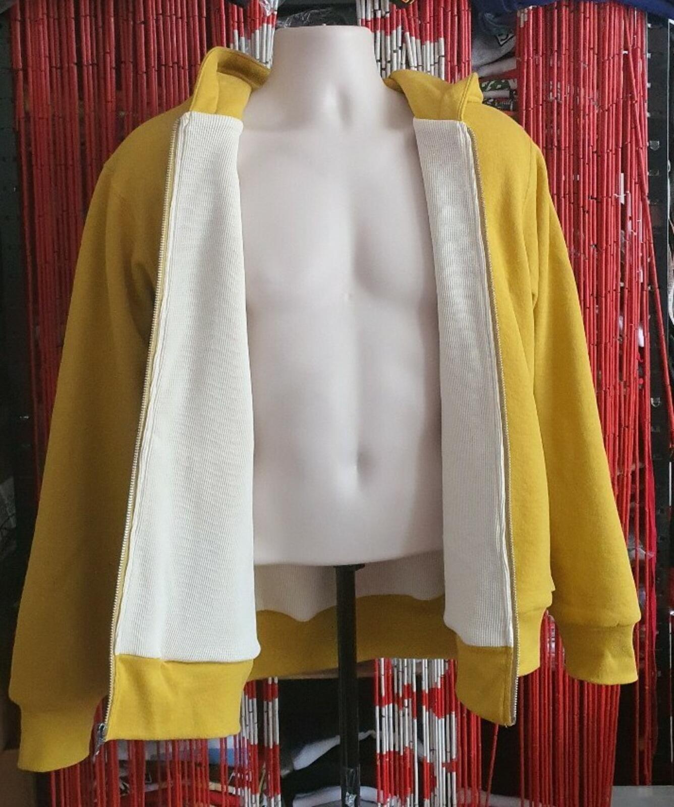 Sudadera con capucha y cremallera térmica Supreme FW18, color mostaza, talla M, PVP £178