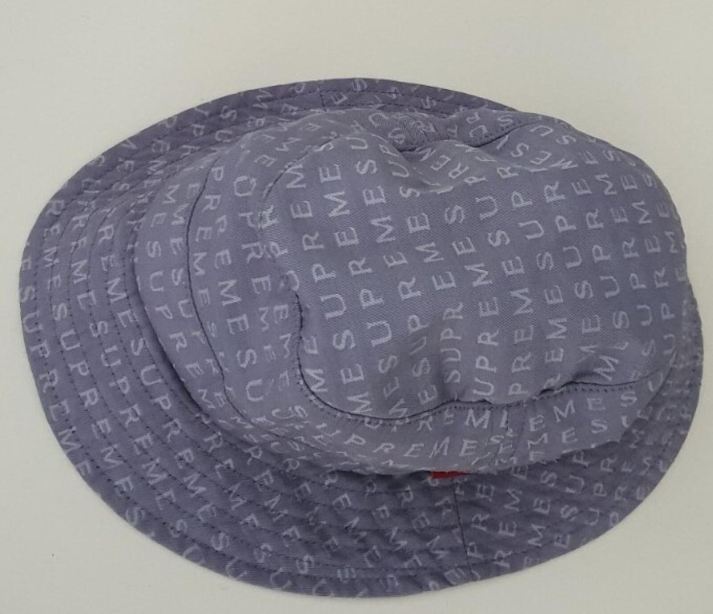 Gorro de pescador SS16 Supreme Jacquard Logos Twill triturador M/L azul