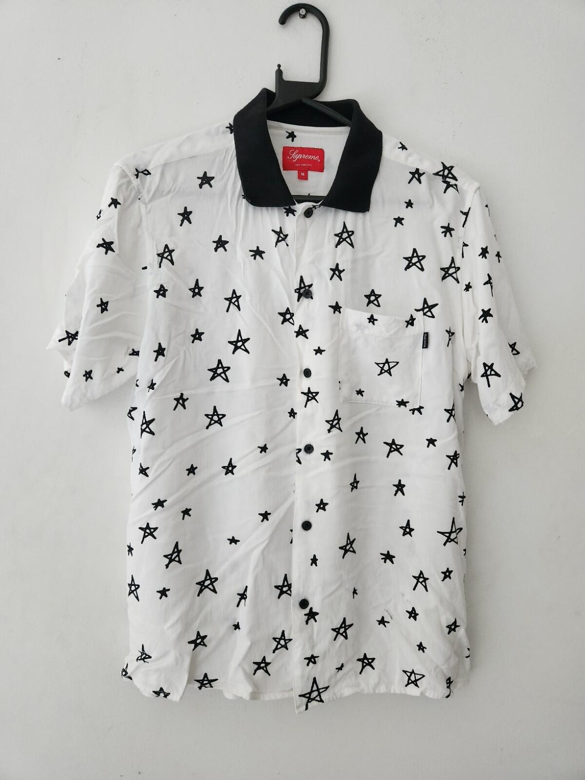 Camisa de manga corta SS18 Supreme Devil Rayon Blanca Talla M Daniel Johnston