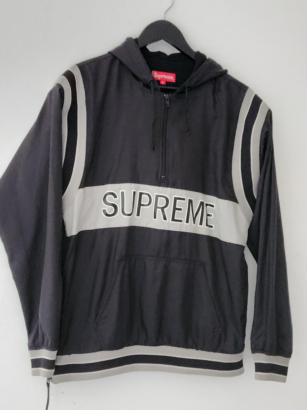 SS15 Supreme Team Pullover  hooded sweatshirt size M Medium hoodie Black