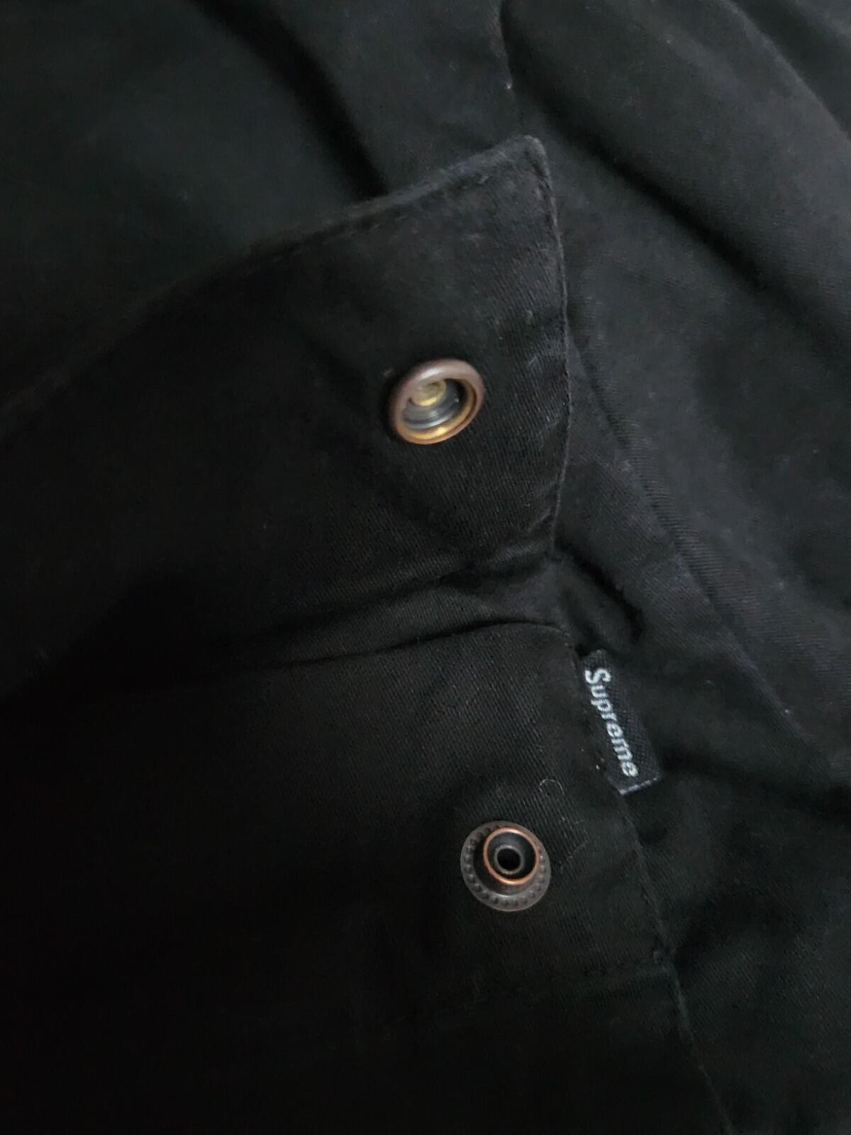 SS17 Supreme BDU Hemd Sunset Washed Schwarz Größe S