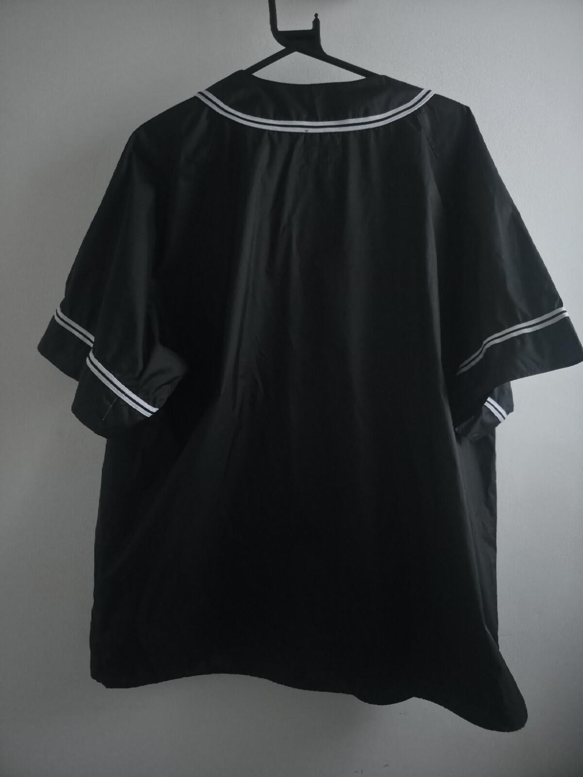 SS22 Supreme Snap-Off Sleeve L/S Baseball-Oberteil Schwarz Größe L Wasserabweisend
