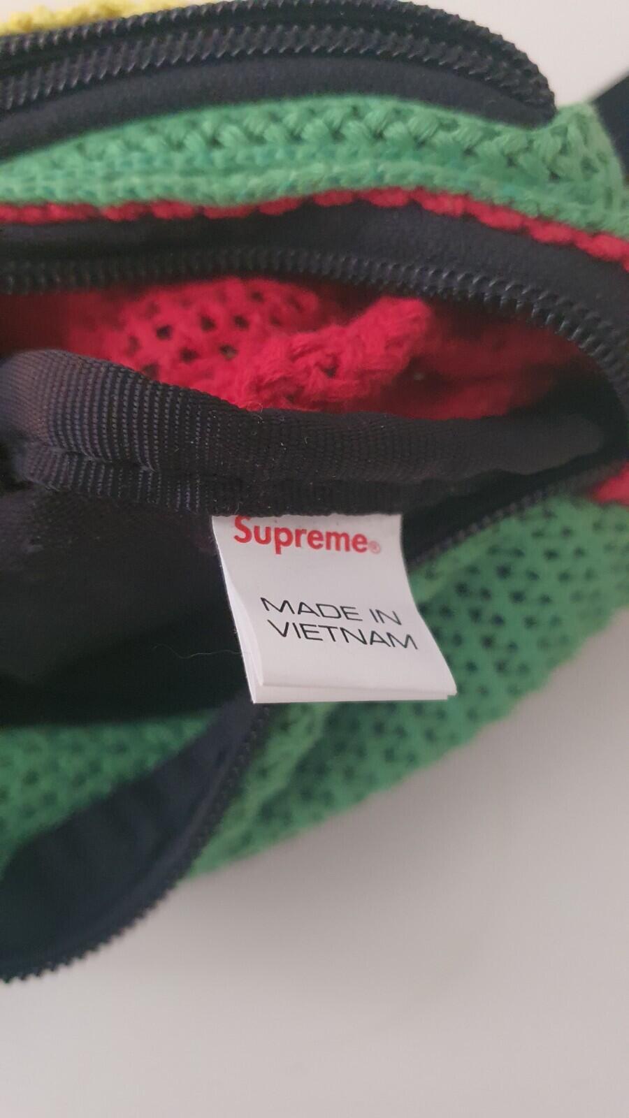 SS21 Supreme String waist bag Multicolour Jamaica rasta red green yellow