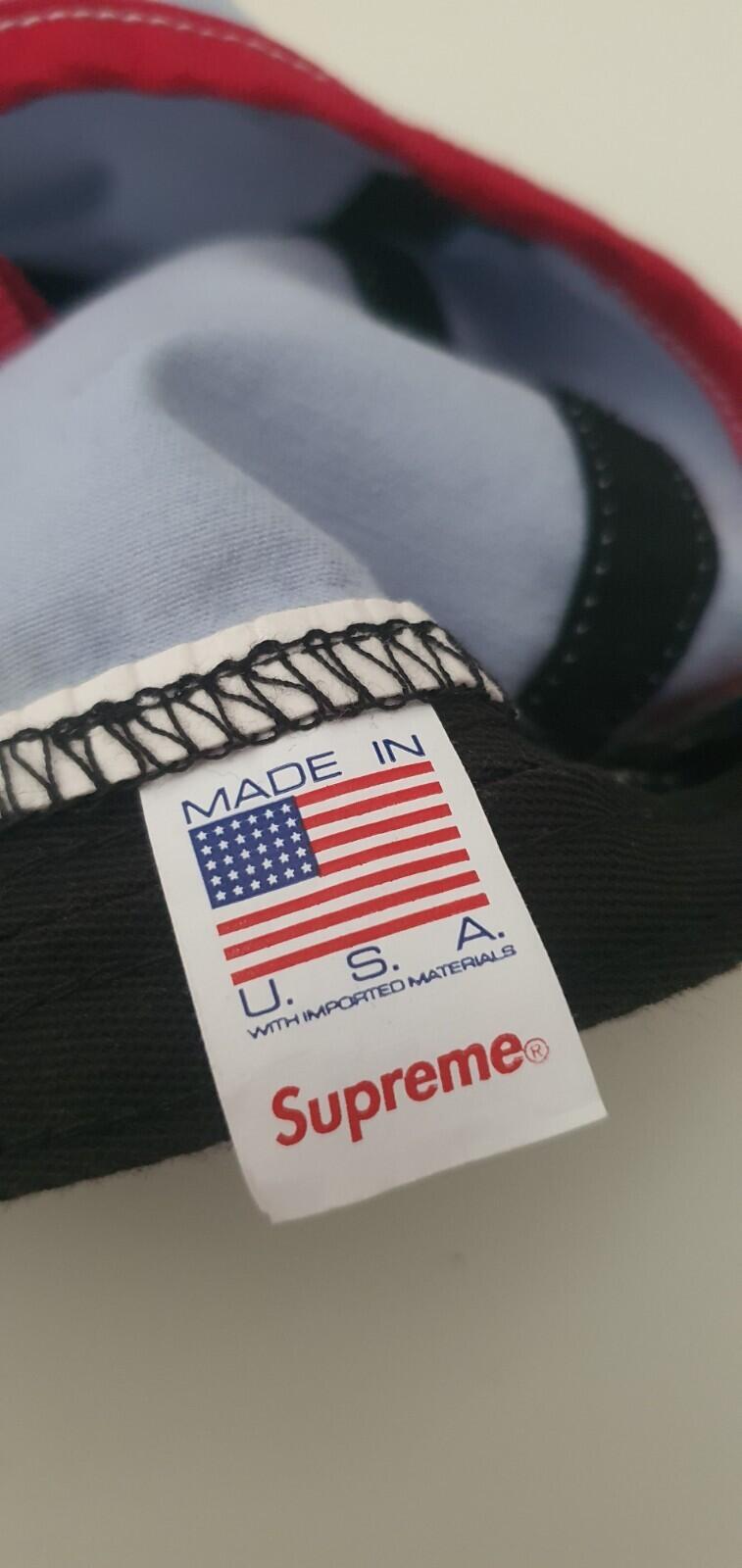 SS22 Supreme 2-Tone Twill Camp Cap Hut Rot Hellblau Rot