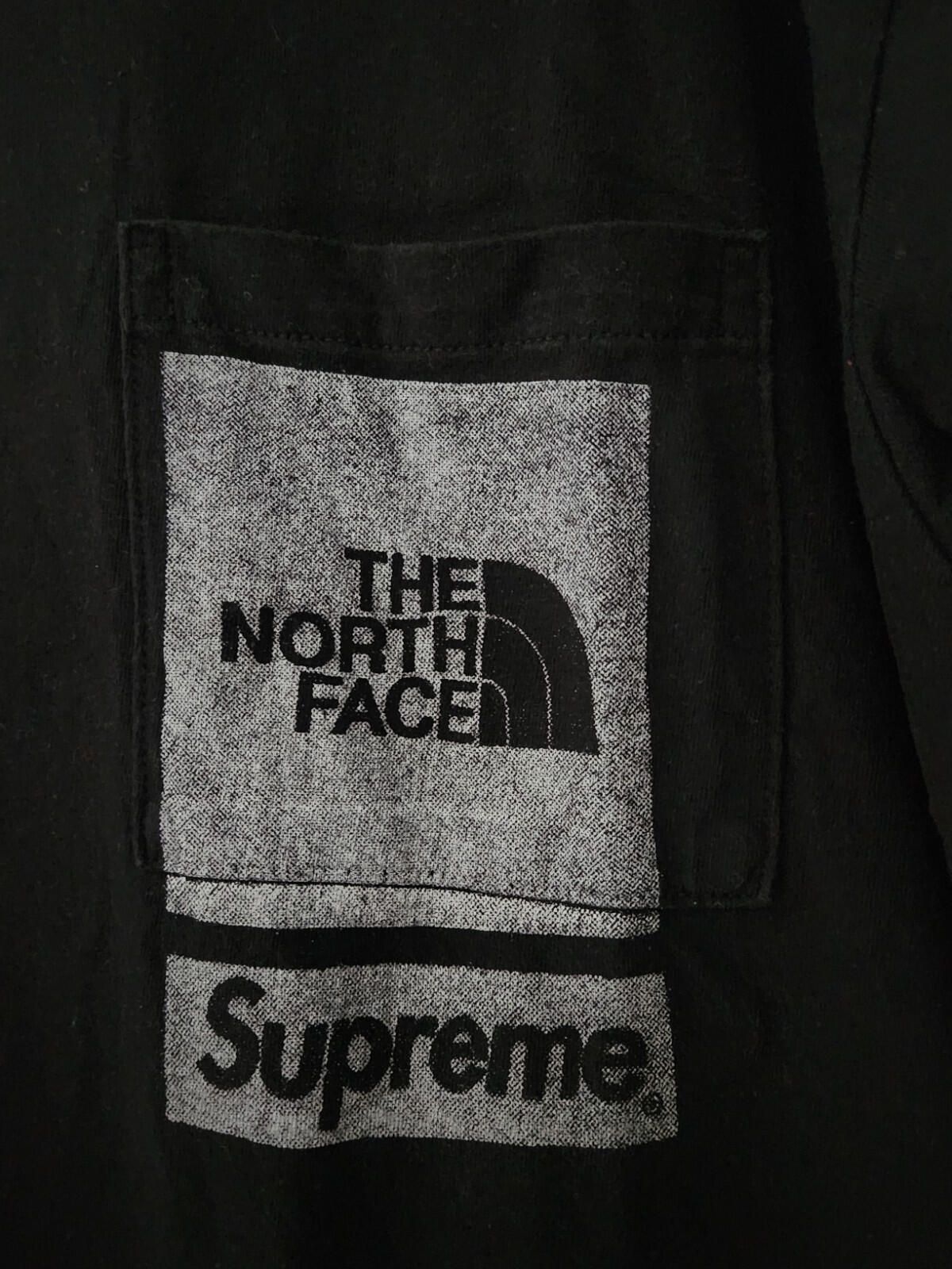 SS23 Supreme x The North Face Printed Pocket Tee size S Small Black T-shirt TNF
