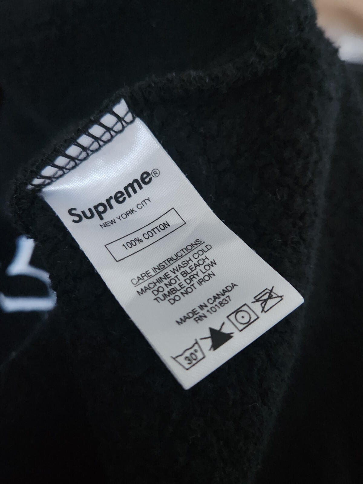 FW20 Supreme Peace Hooded Sweatshirt Black Size M