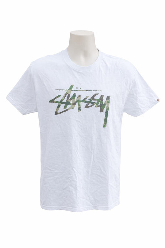 Camiseta Bape X Stussy de A Bathing Ape Blanca Talla M BAPE