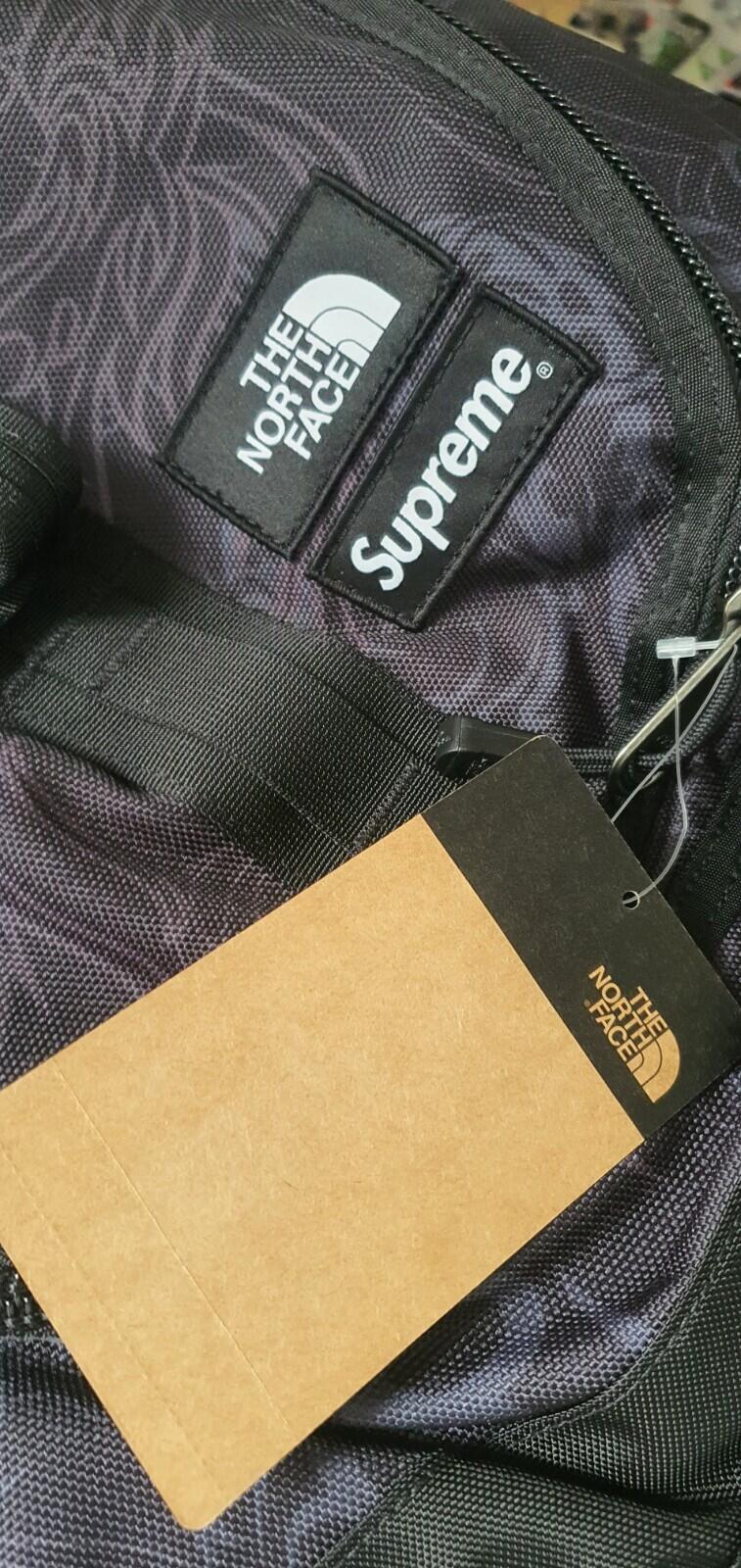 FW22 Supreme The North Face Steep Tech Backpack Water Resistant Bag Black Dragon
