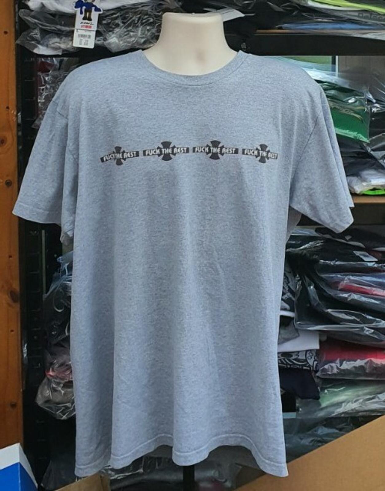 FW15 Supreme x Independent Fuc* The Rest heather grey tee XL T-shirt Made In USA