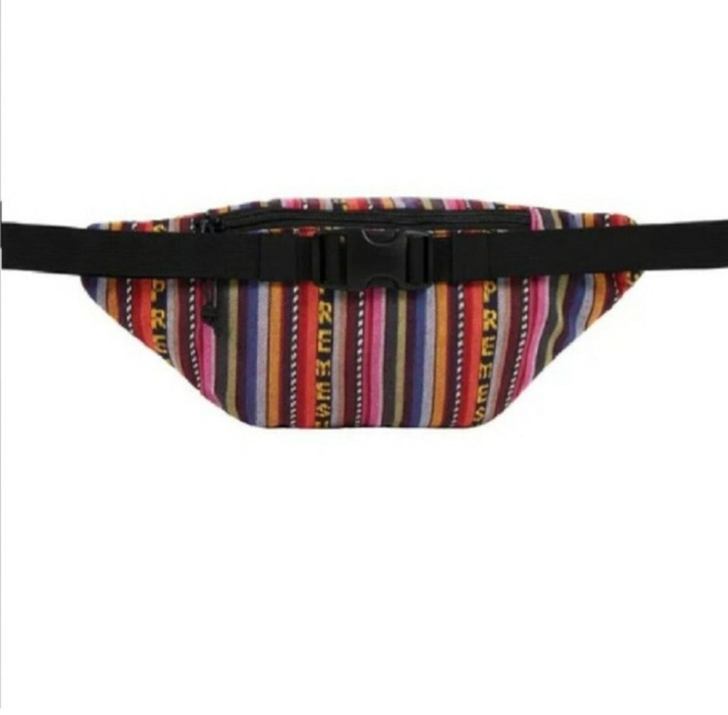 SS20 Supreme Woven Stripe Waist Bag Multicolour