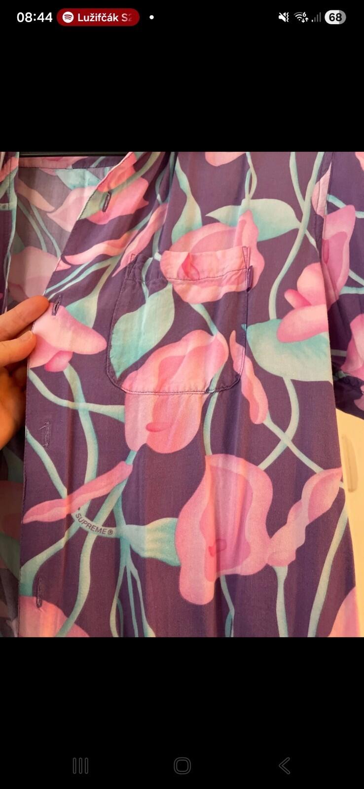 SS18 Supreme Lily Rayon Shirt Purple Size M