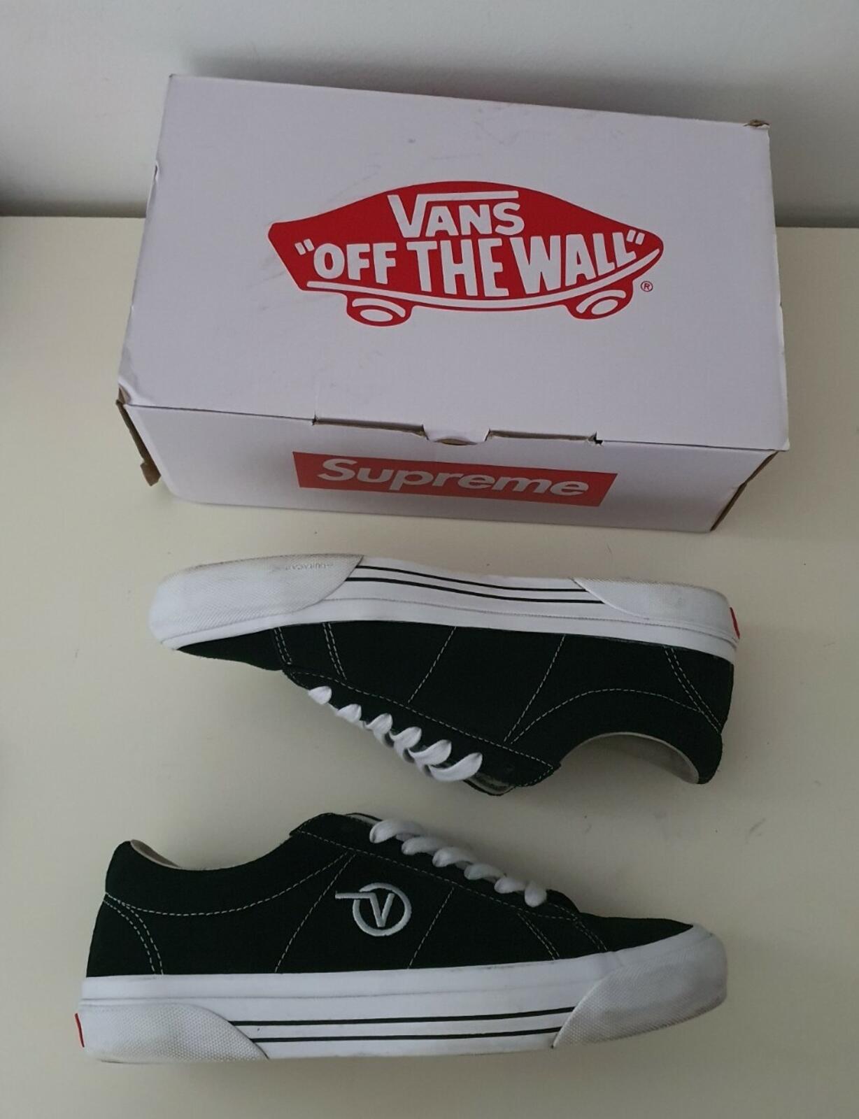 SS18 Supreme x Vans Sid Pro Turnschuhe Wildleder Schwarz