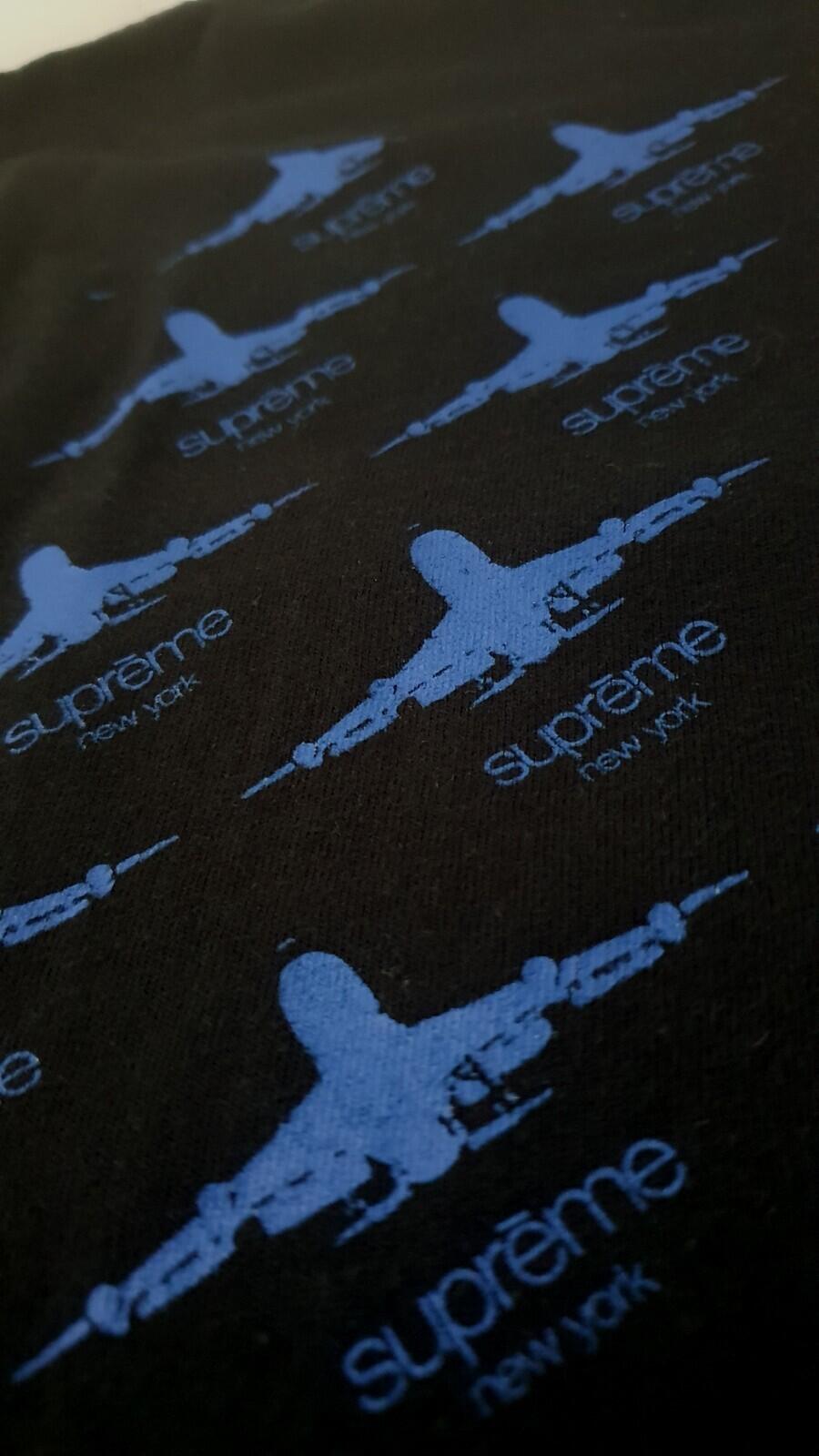 FW15 Supreme Planes Tee black T-shirt size L large