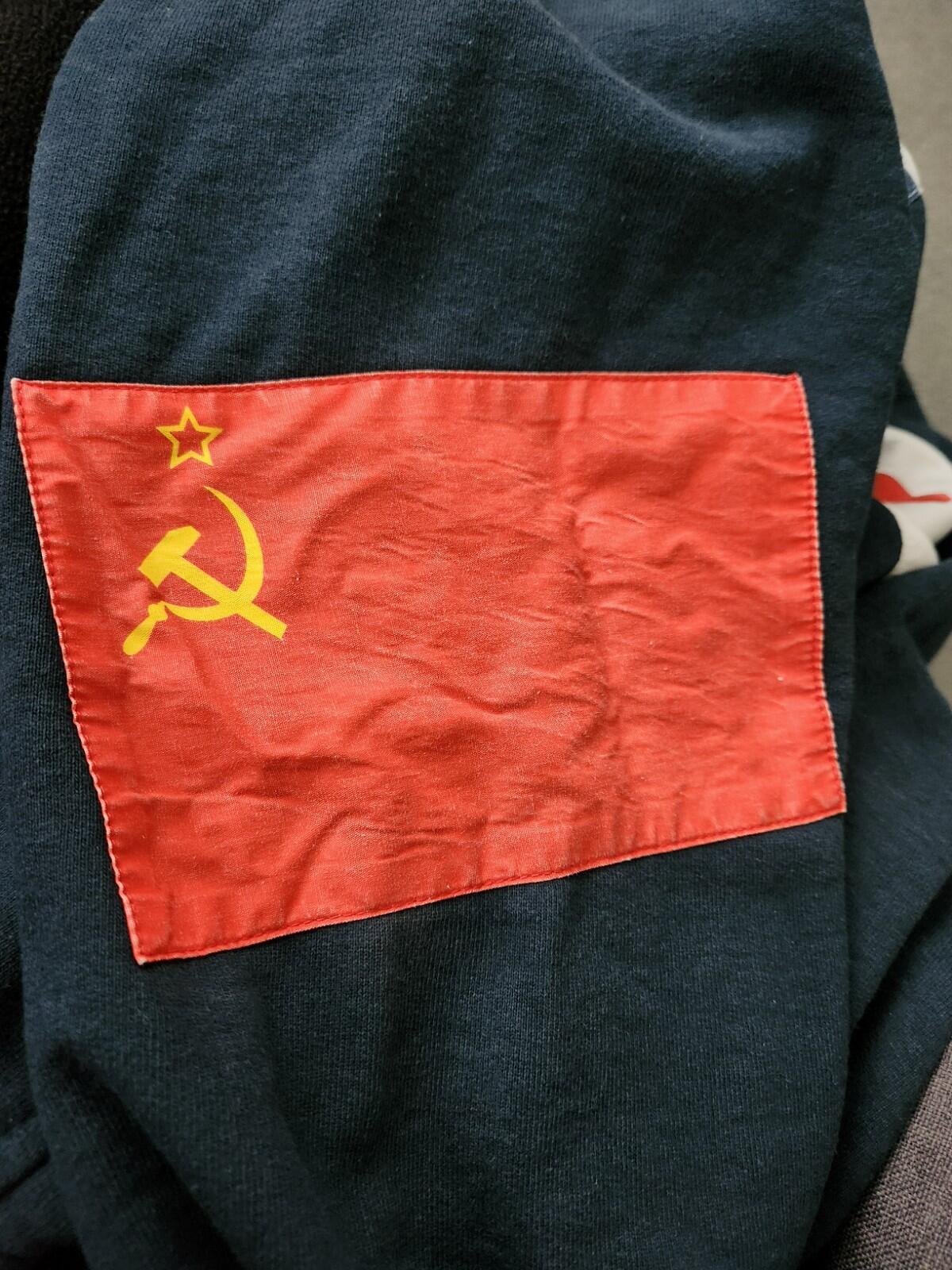 FW13 Supreme Flags Pullover navy hooded sweatshirt size M medium vintage hoodie