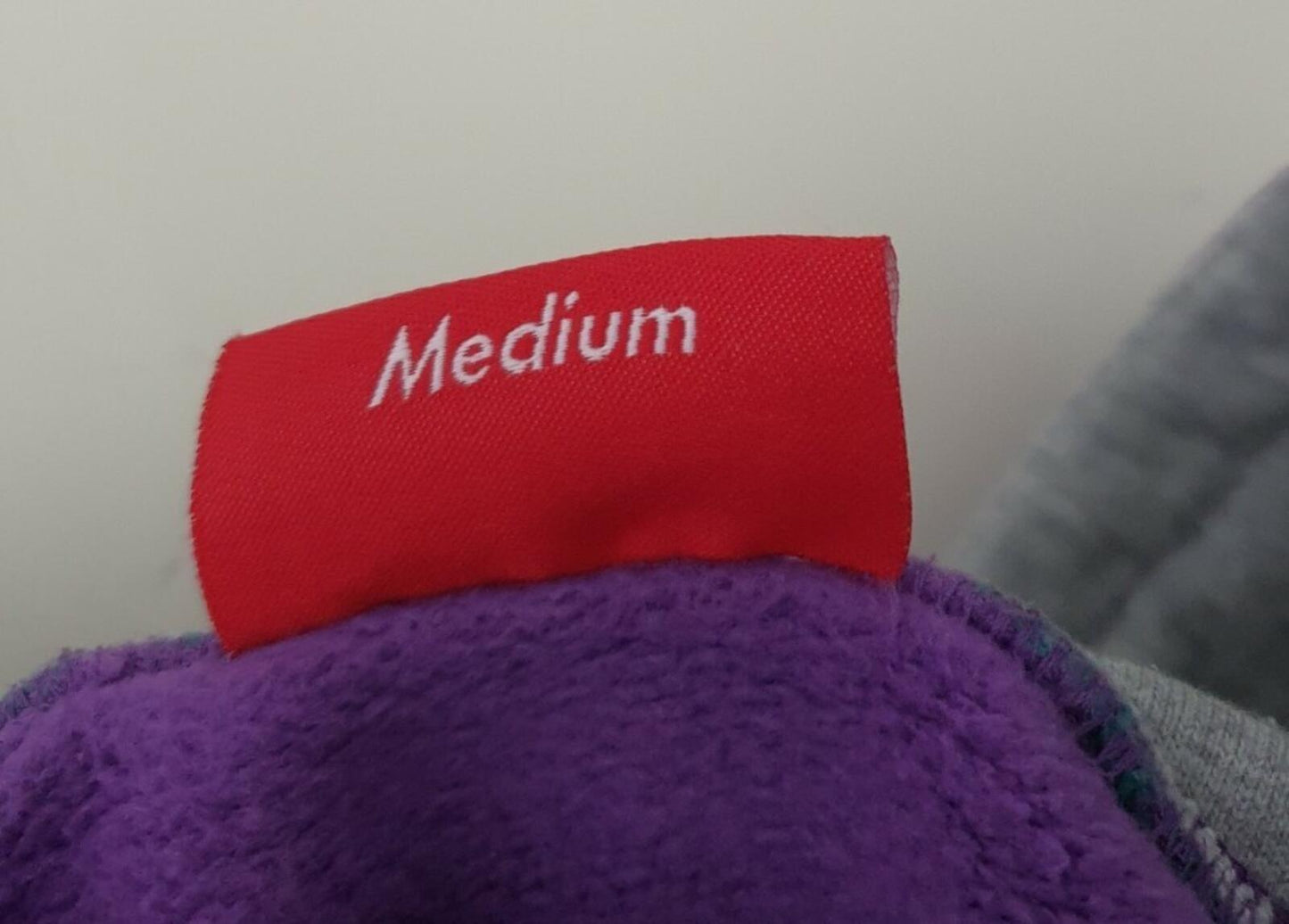 FW18 Supreme Paneled Hooded Sweatshirt Violet Size M