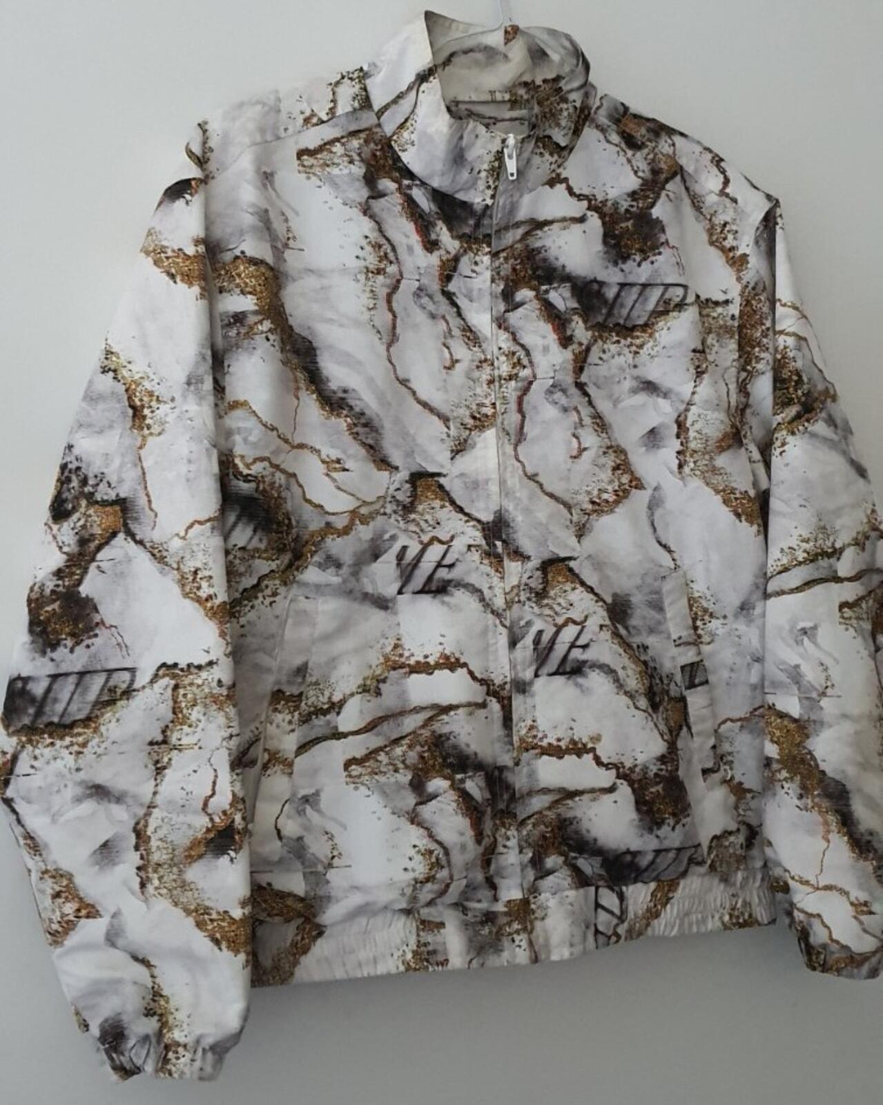 FW20 Supreme Marble Trainingsjacke Größe S klein weiß Wasserabweisend