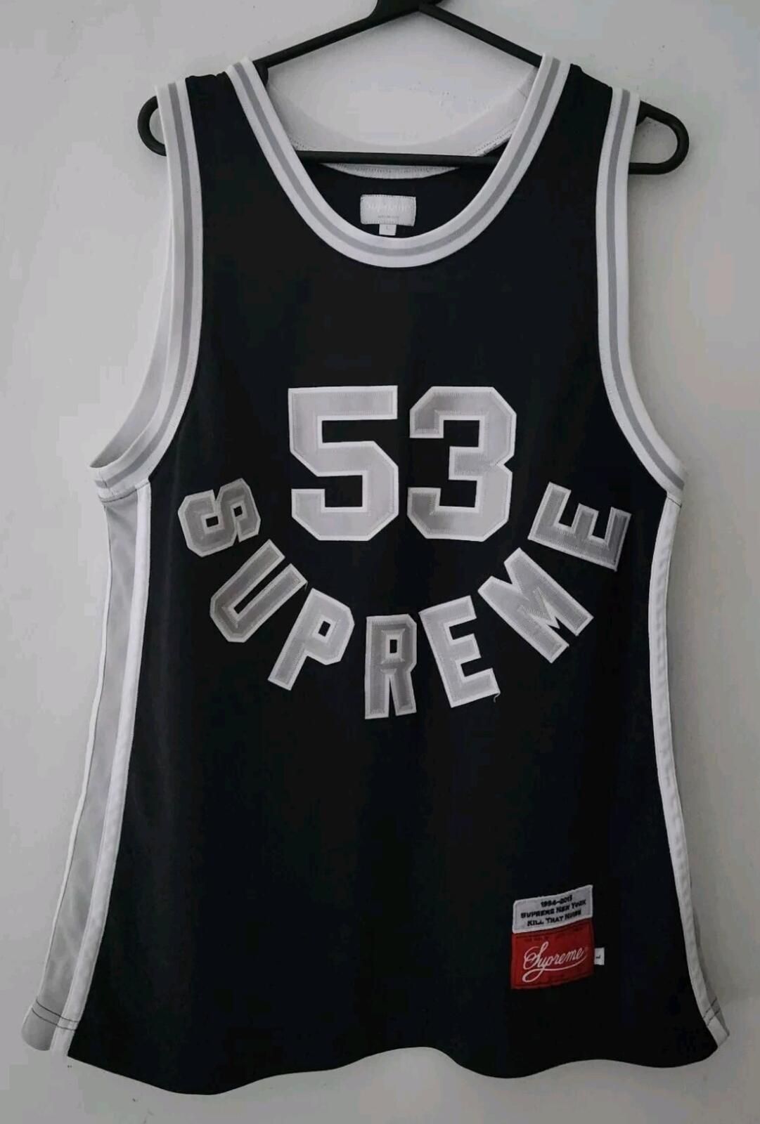 FW15 Supreme Gauchos Basketball Jersey Top Black Size L