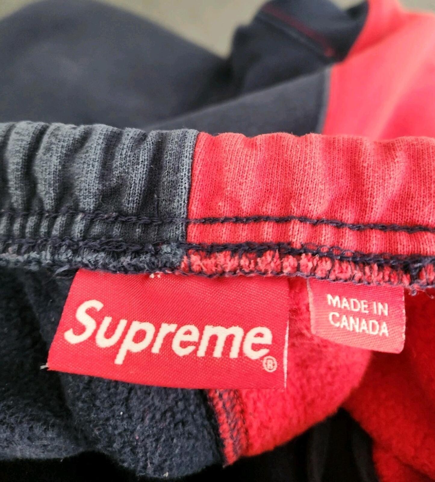 FW18 Supreme Split sweatpant red black pants size S Small