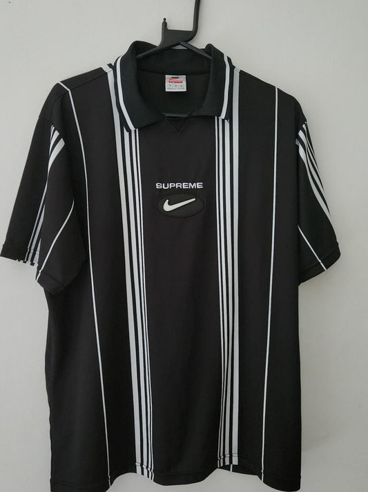 FW20 Supreme x Nike Jewel Soccer Jersey T-shirt size M medium Black Tee Dri-FIT