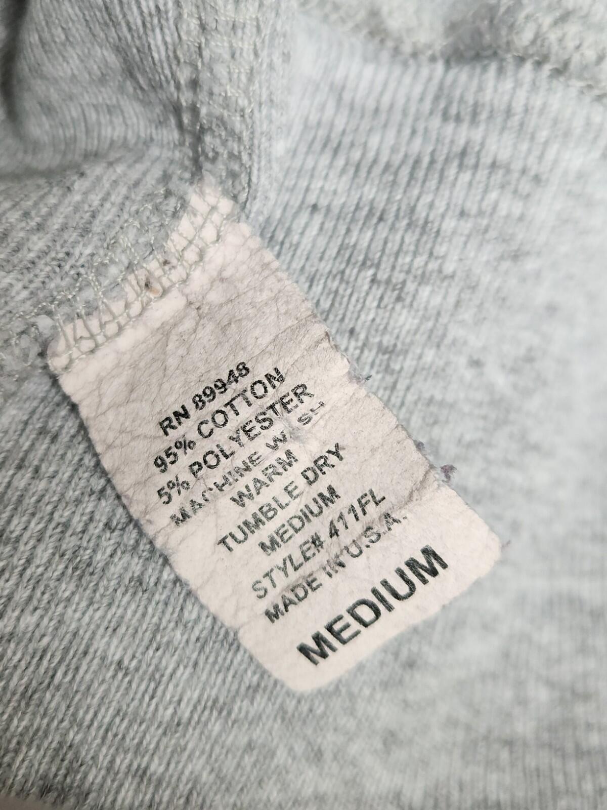 1996 Supreme Crewneck Medium Grey Sweatshirt Orange Blue Logo Vintage Grail