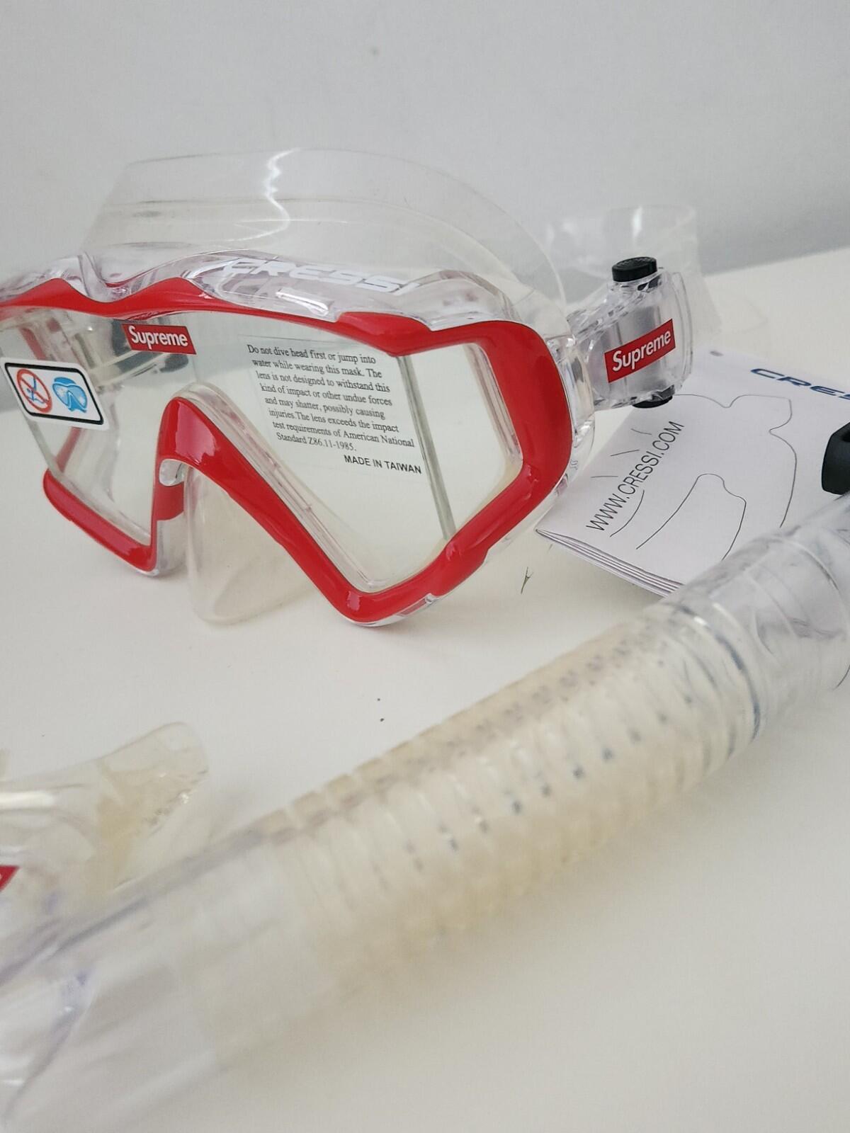 SS19 Supreme x Cressi Schnorchel-Set Hypoallergene Silikonmaske und Schnorchel