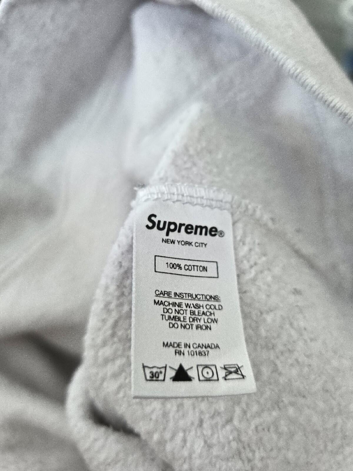 SS20 Supreme XXL Hooded Sweatshirt Ash Grey Size M